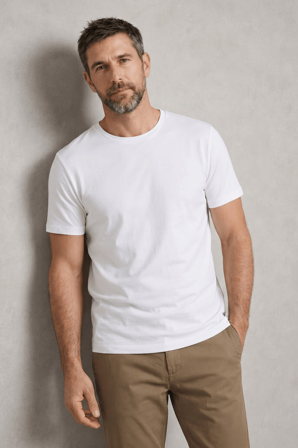 Tee shirt col rond coton