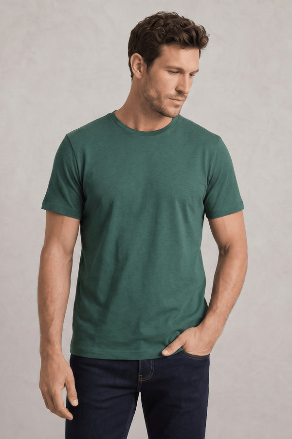 Tee shirt col rond coton