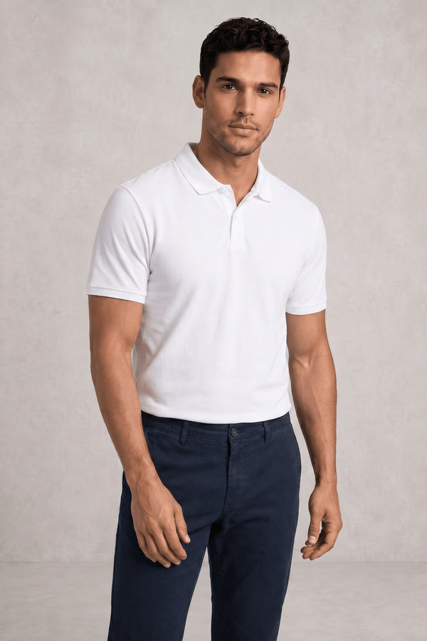 Polo manches courtes piqué uni