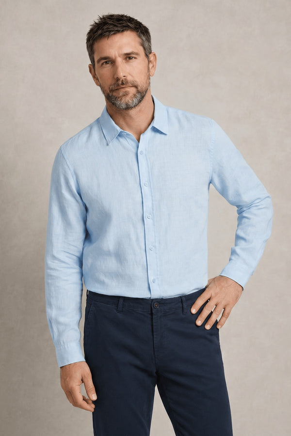 Chemise 100% lin regular unie