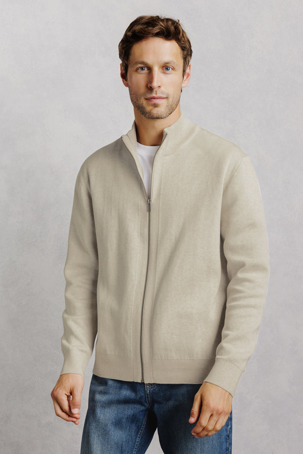 Gilet zippé col montant