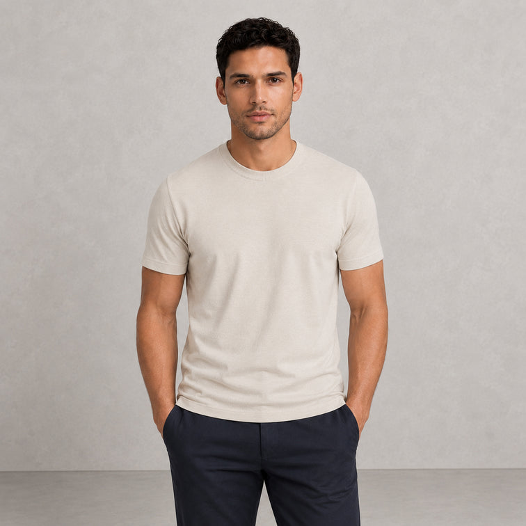 Tee shirt col rond coton
