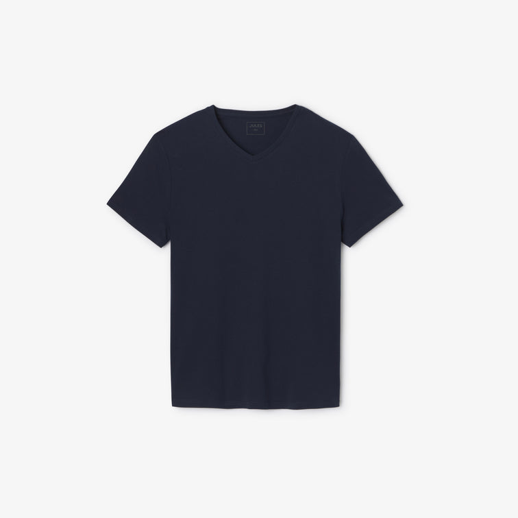 Tee shirt col V en coton