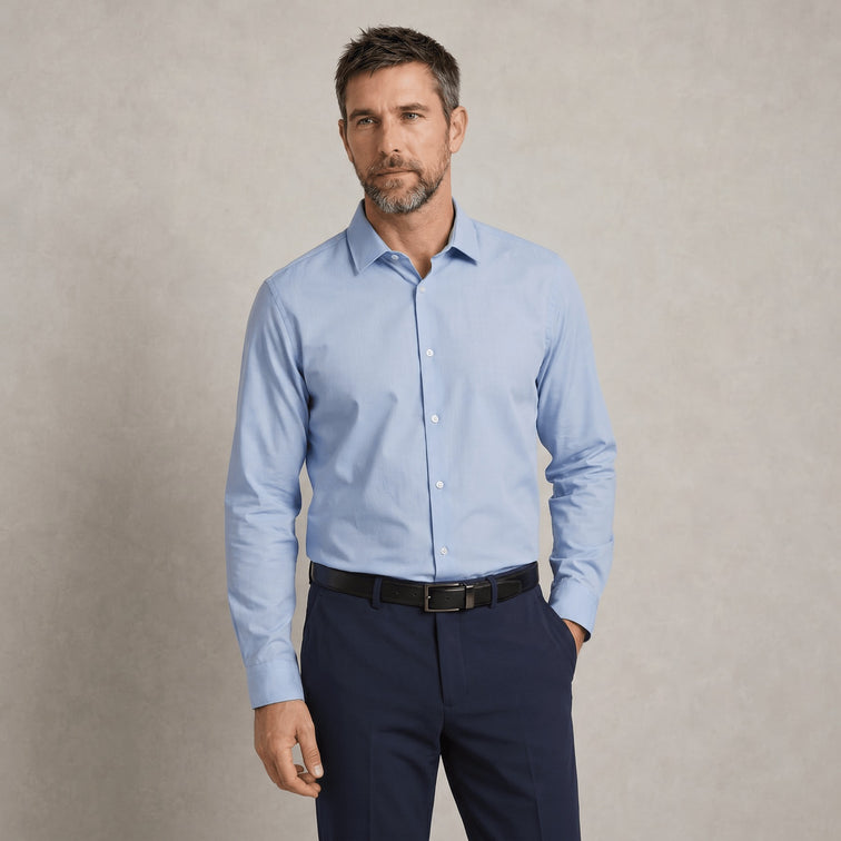 Chemise sans repassage en coton regular