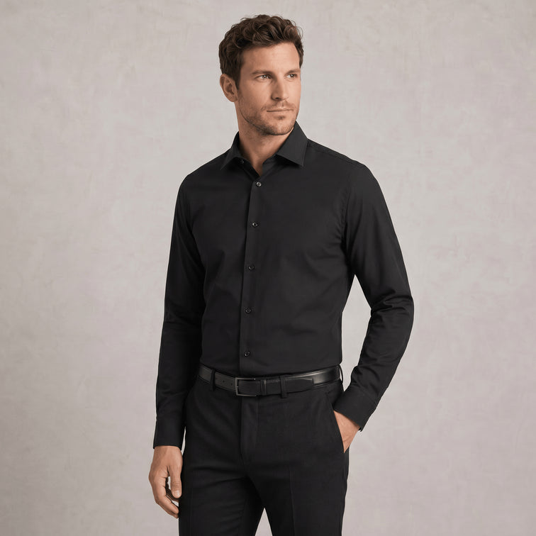 Chemise sans repassage en coton regular