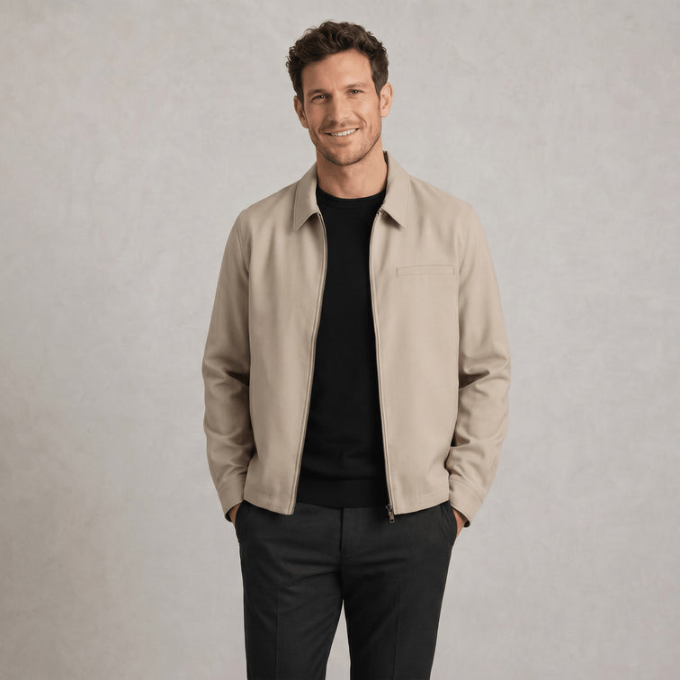 Veste col chemise zippée