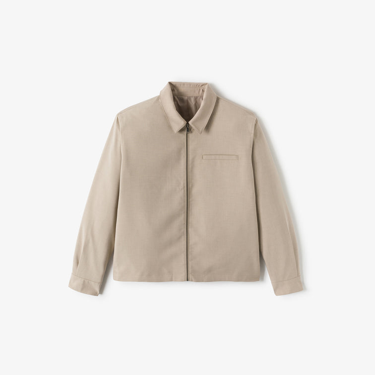 Veste col chemise zippée