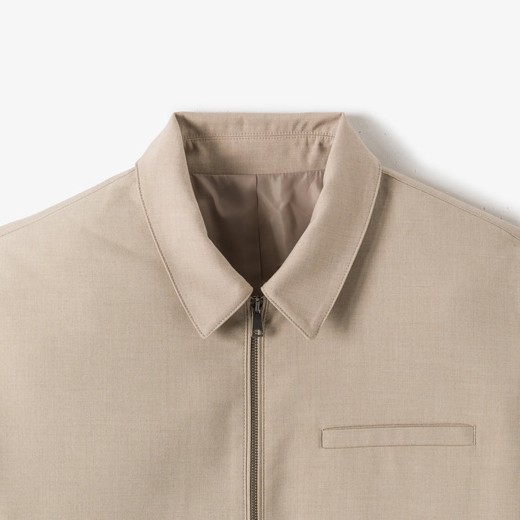 Veste col chemise zippée