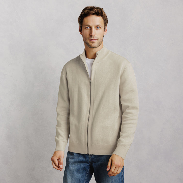 Gilet zippé col montant