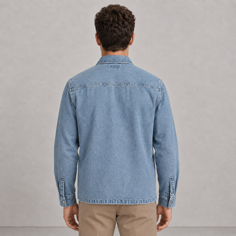 Surchemise en jean unie