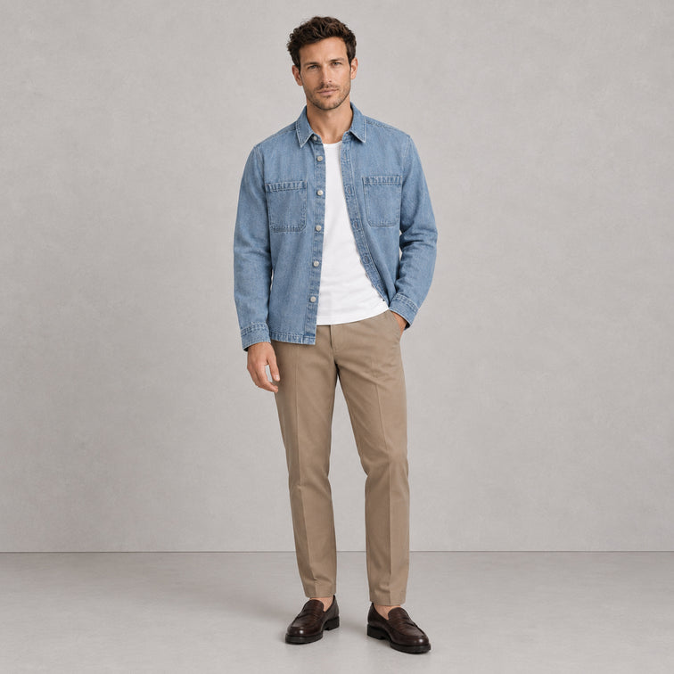 Surchemise en jean unie